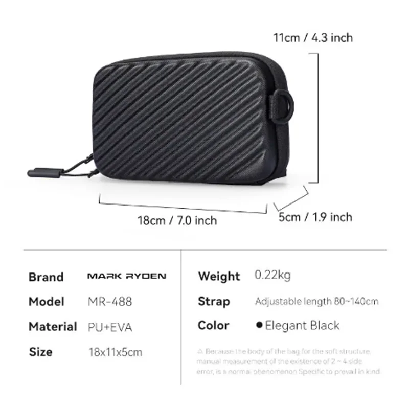 Mark Ryden mobiele telefoontas Messenger Bag voor heren All-match Mini kleine crossbodytas Portemonnee Verticale handtas