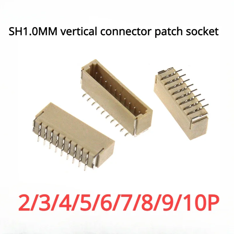 

SH1.0MM CONNECTOR VERTICAL SOCKET 2/3/4/5/6/7/8/9/10P