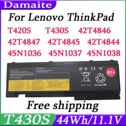 Neuer T430S 44wh 11.1V Laptop-Akku für Lenovo ThinkPad T420S T420si T430si 45 N1039 45 N1038 45 N1036 42 T4846 42 T4847