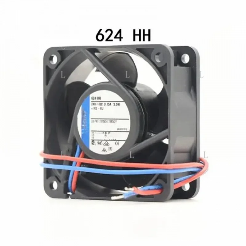 

L New for Ebmpaps Axial radiator 624HH 24VDC 3.5W 60*60*25MM 8200RPM Server Fan