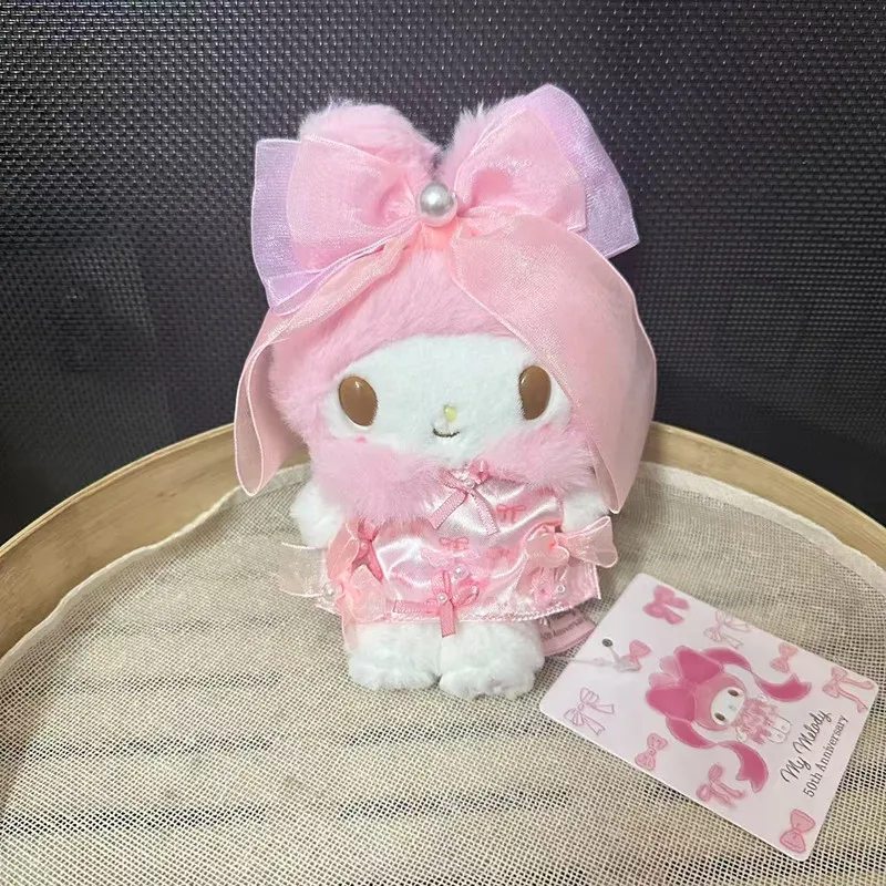 

Sanrio My Melody Lovely Plush Keychain with Pink Bow Soft Bag Charm for Backpack Handbag Gift for Girls