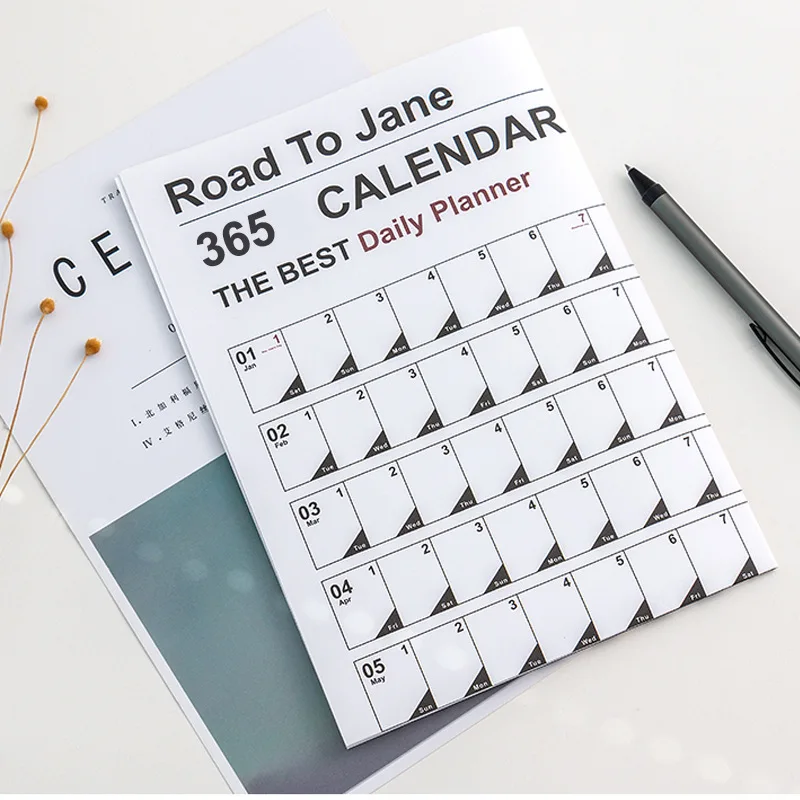 2024 Wall Hanging Calendar Daily Planner Large 366 Days Sheet Memo Pad To Do List Agenda Schedule Adult Child Educational Toys