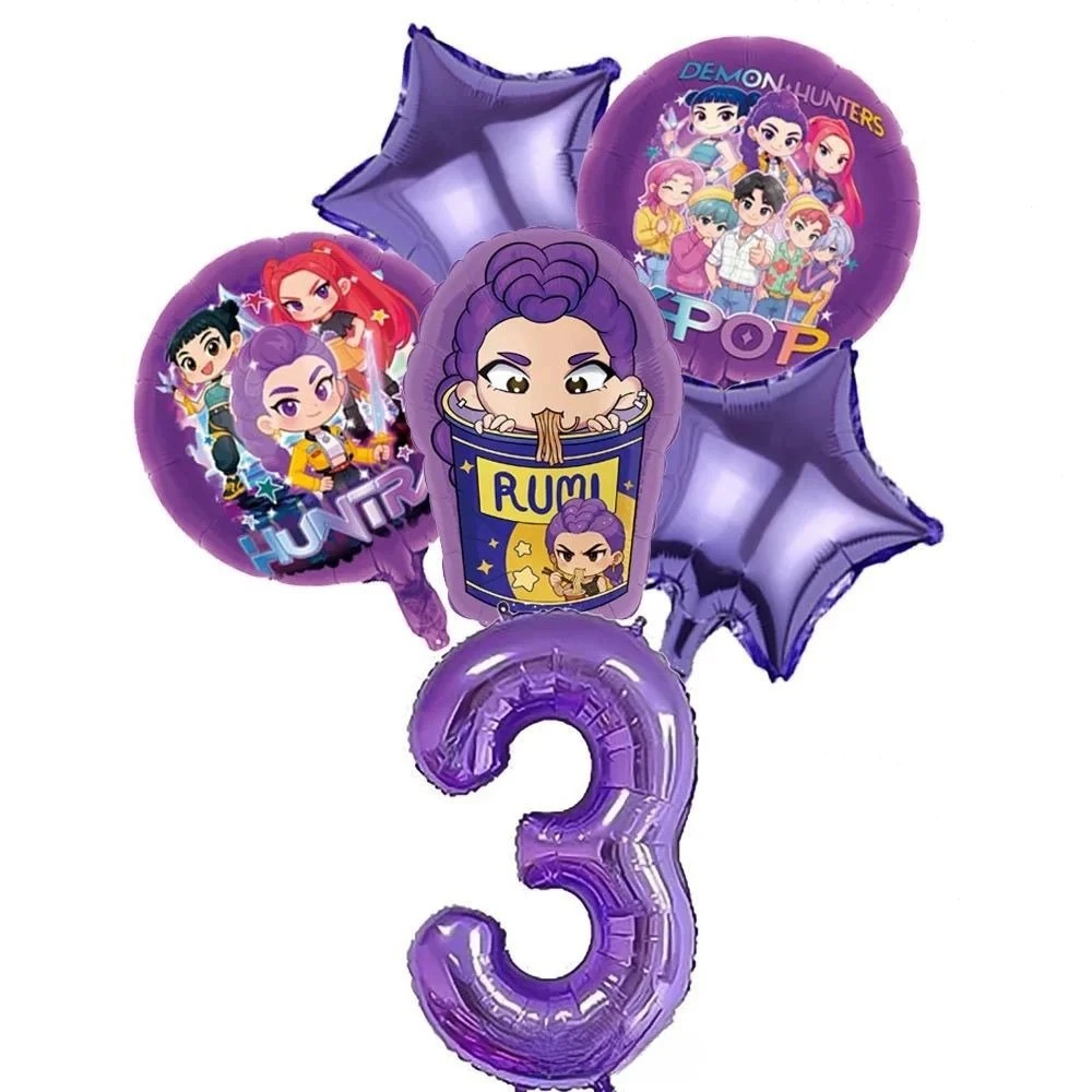 Anime Pop Idol Folien-Latex-Helium-Ballon-Set für Teenager-Mädchen Virtuelle Sängerin K-Pop Musik Geburtstagsparty Heim-Foto-Party-Deko-Zubehör