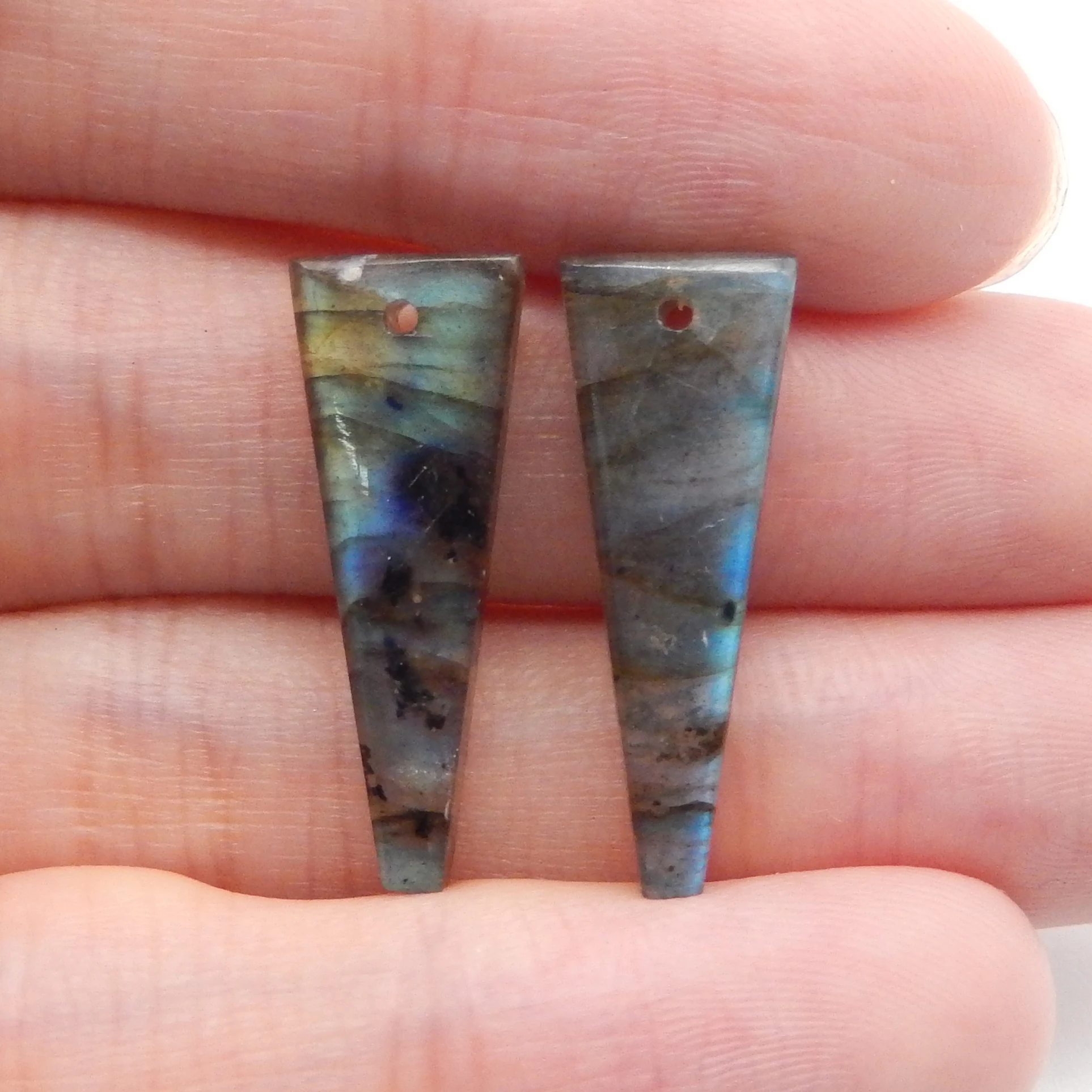 

Natural Labradorite Earring Beads Pair,Fashion Jewelry For Women Earrings Beads Jewelry Gemstone Birthday Gift