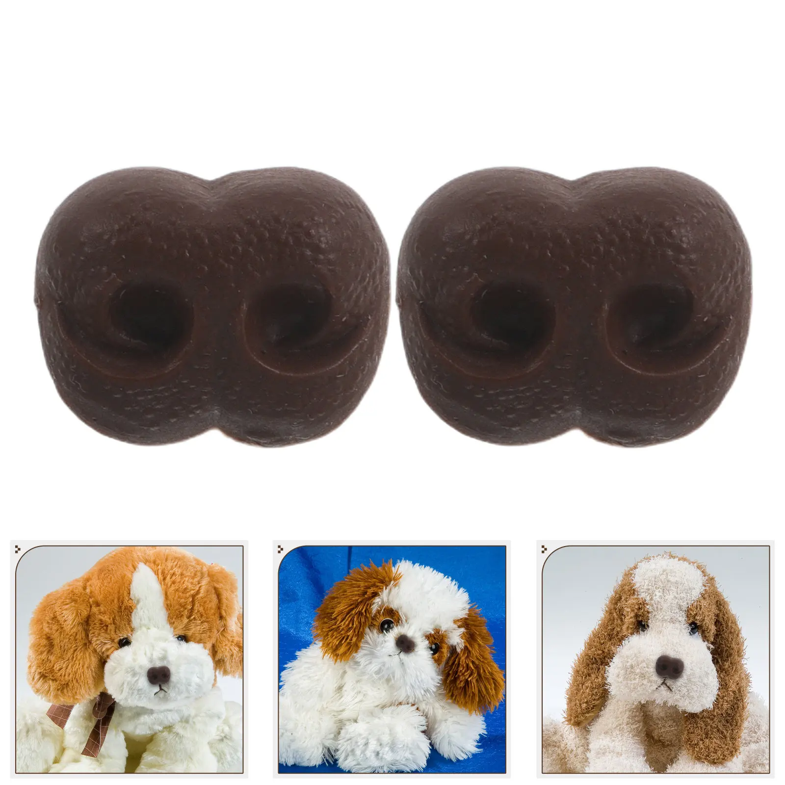 50Pcs Cartoon Animal Noses Safety Nose 0.79in Light Brown for Stuffed Animal Craft Accessories Crochet Making Supplies