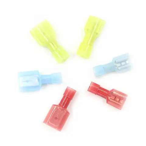 Terminal de crimpado de cable totalmente aislado, accesorio macho y hembra de nailon, desconexión rápida, juego de conectores, 180 piezas