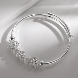 Chshine Fine Sterling Silber für Frau Herz Armreifen Dame Armbänder Hochzeits feier Schmuck Weihnachts geschenke Designer Charms