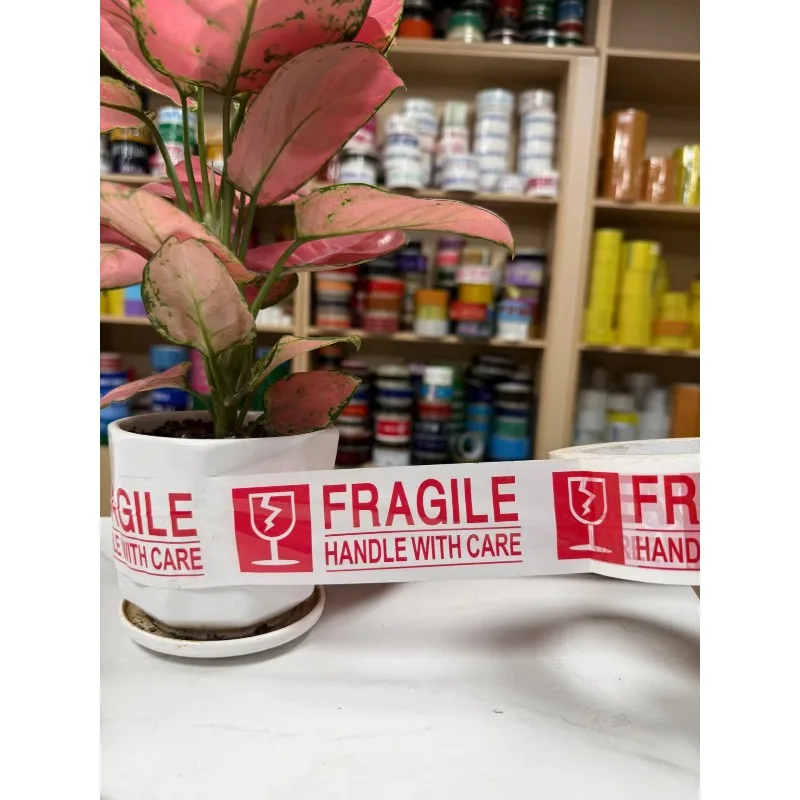 【Sale By Bulk】Fragile Sticky Packaging Tape, Heavy Breakable Void Tape With Logo, 48mm X 100 Yards, Ideal For Shipping