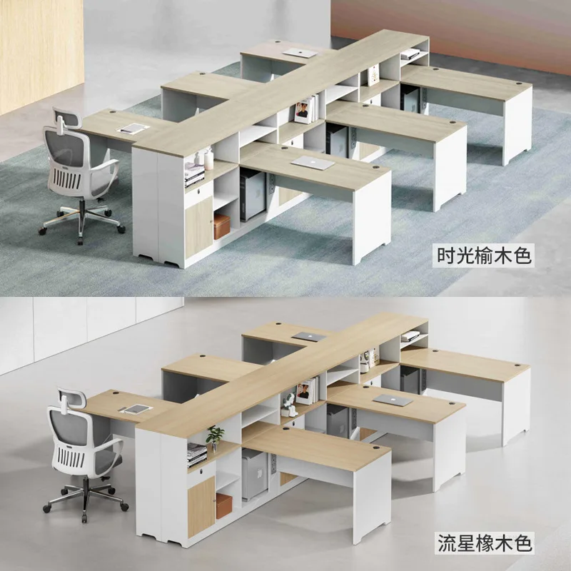 E0 modern office furniture staff desk simple screen workstation 2/4/6 four-person desk combination
