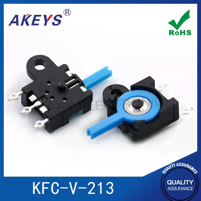 Detection switch kfc-v-213 three pin patch single ear blue handle reset left and right shaking switch