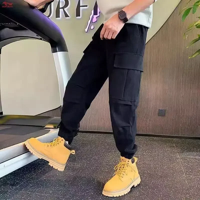 

Cargo Black Solid Trousers Corduroy New in Harajuku Elegant Sweatpants for Men High Quality Autumn Winter Retro Man Sports Pants