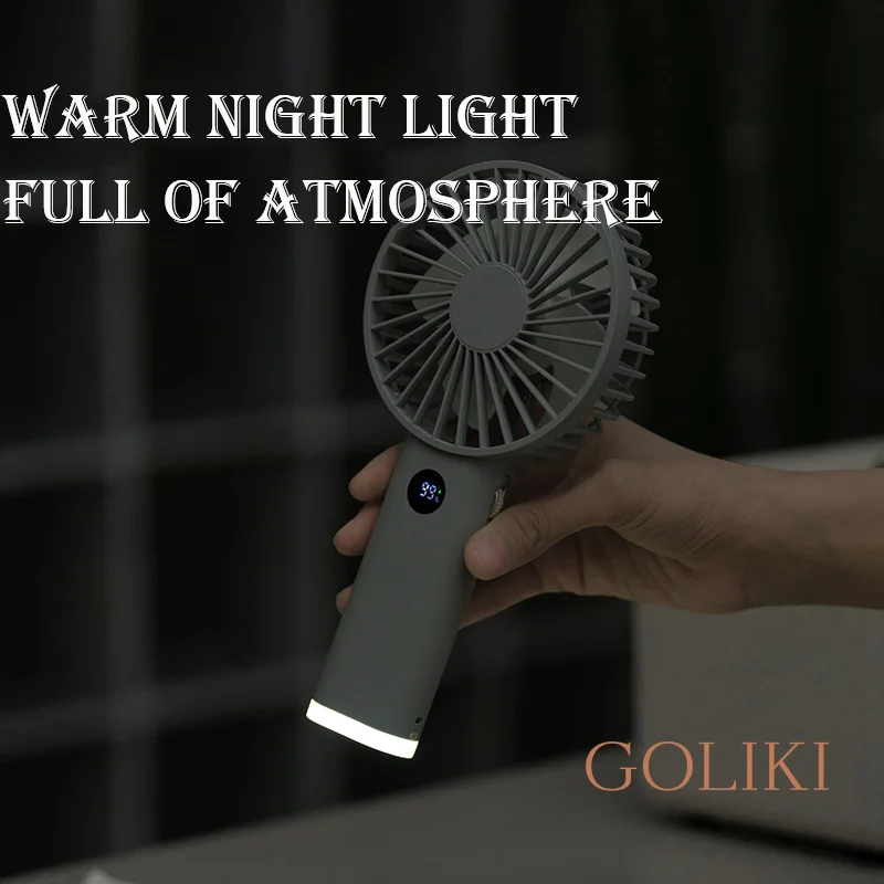 Mini-Fans100-speed High-End mit Nachtlicht USB-Handheld tragbare wiederauf ladbare gute Textur Nachtlicht stilvolles einfaches Design
