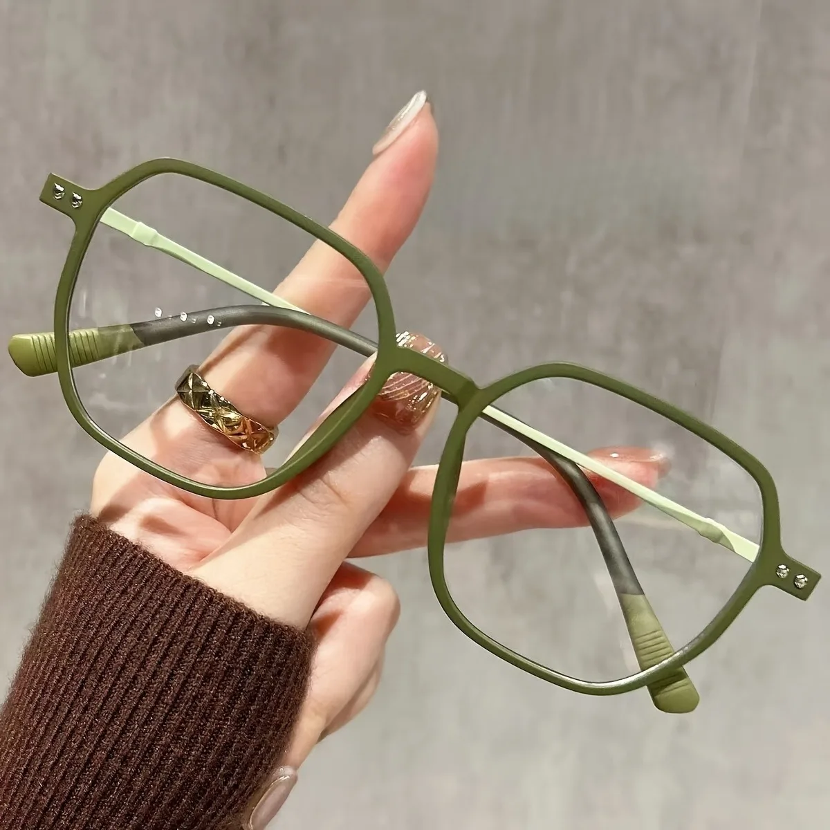 Quadratische Retro-Lesebrille für Damen +1,10 bis +4,00 Stärke für den täglichen Gebrauch – Detail 3