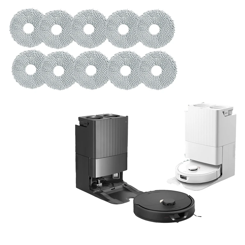 

10Pcs Roborock P10 Q Revo Series Mop Replacement Pad Mop Replacement Pad For Roborock P10 Hard Floor Cleaning Kit