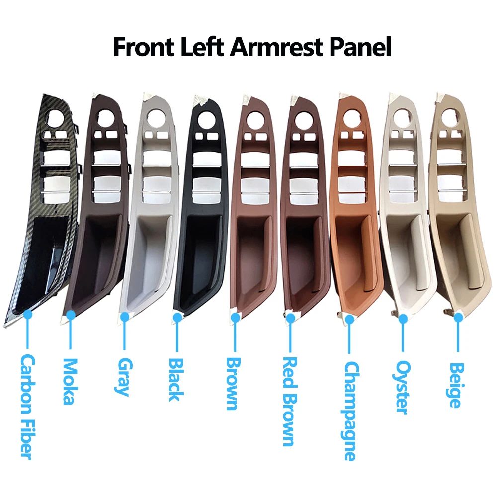 Left Hand Driver Interior Door Window Switch Panel Pull Handle Set For BMW F10 F11 F18 520 523 525 528 530