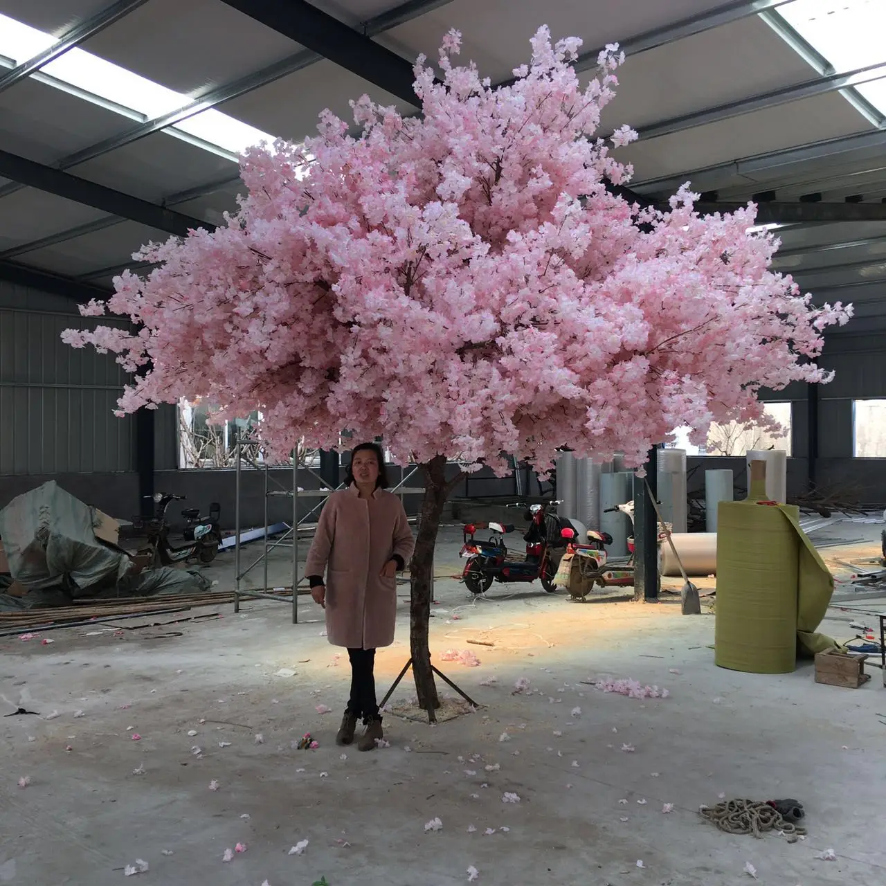 Garden Pear-Shaped Peach Blossom Interior Decoration Fake Trees Hall Shopping Mall Art Gallery