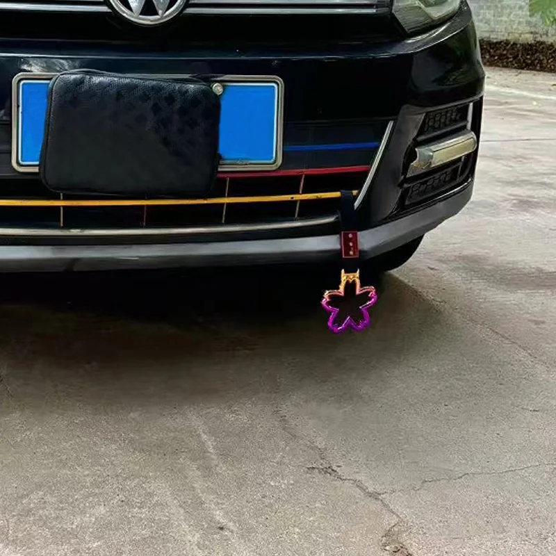 Colorful Car Trailer with Devil's Love Style - Sakura Style Car Handle Hand Strap Style Drifting Charm with Car Accessories