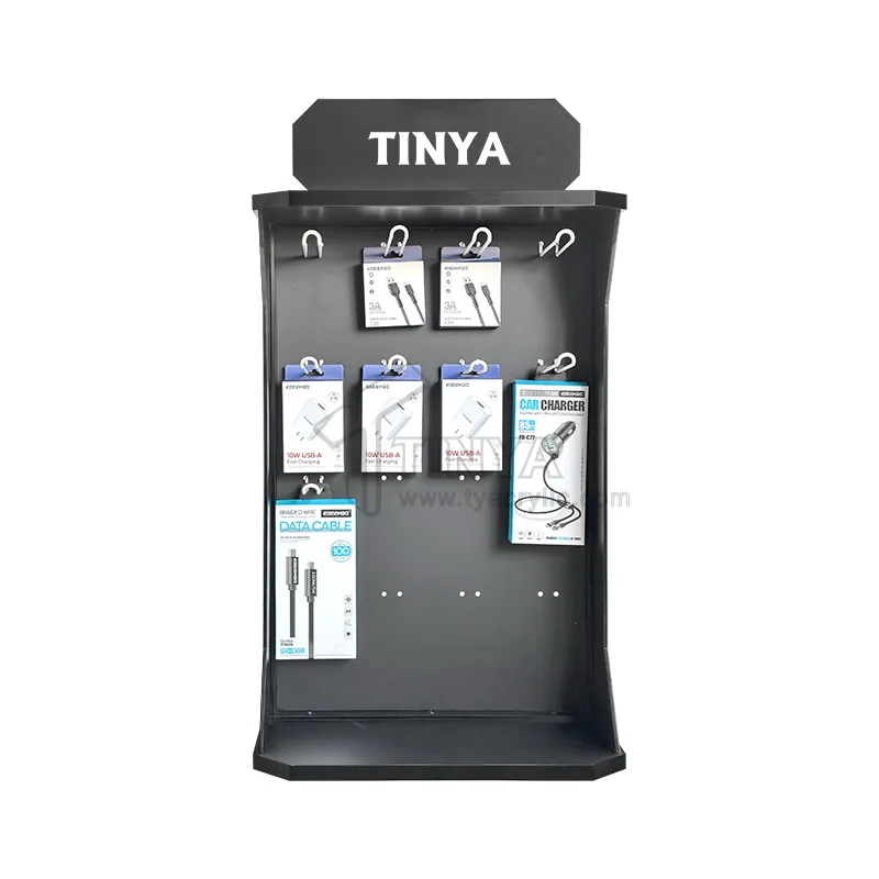 Custom.2025 اتجاهات جديدة خزانة عرض الهاتف الخليوي الاكريليك مع السنانير #2