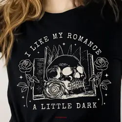 Dark Romance Book T Shirt Gothic SmuT Bookish Literary Literature Academia Clothing Mystical Whimsigoth