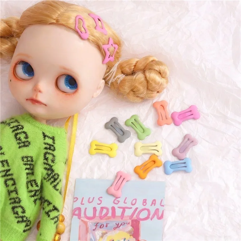 BJD ブライス人形 1/6 1/12 OB11 前髪ヘアクリップカラフルなミニ 2.5 センチメートル 3 センチメートルヘアピン髪帽子服衣類アクセサリー