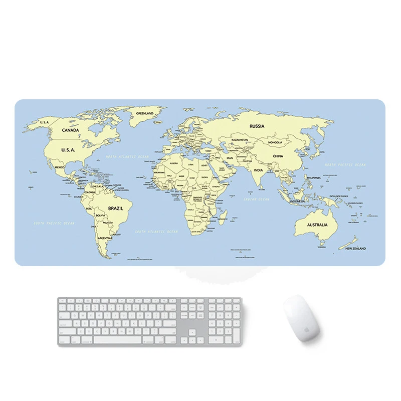 Large Size Map Mouse Keyboard Pad Neoprene Rubber With Top Fabric Game Adventure Mat Table Cover Home Office Anti-slip Mousepad