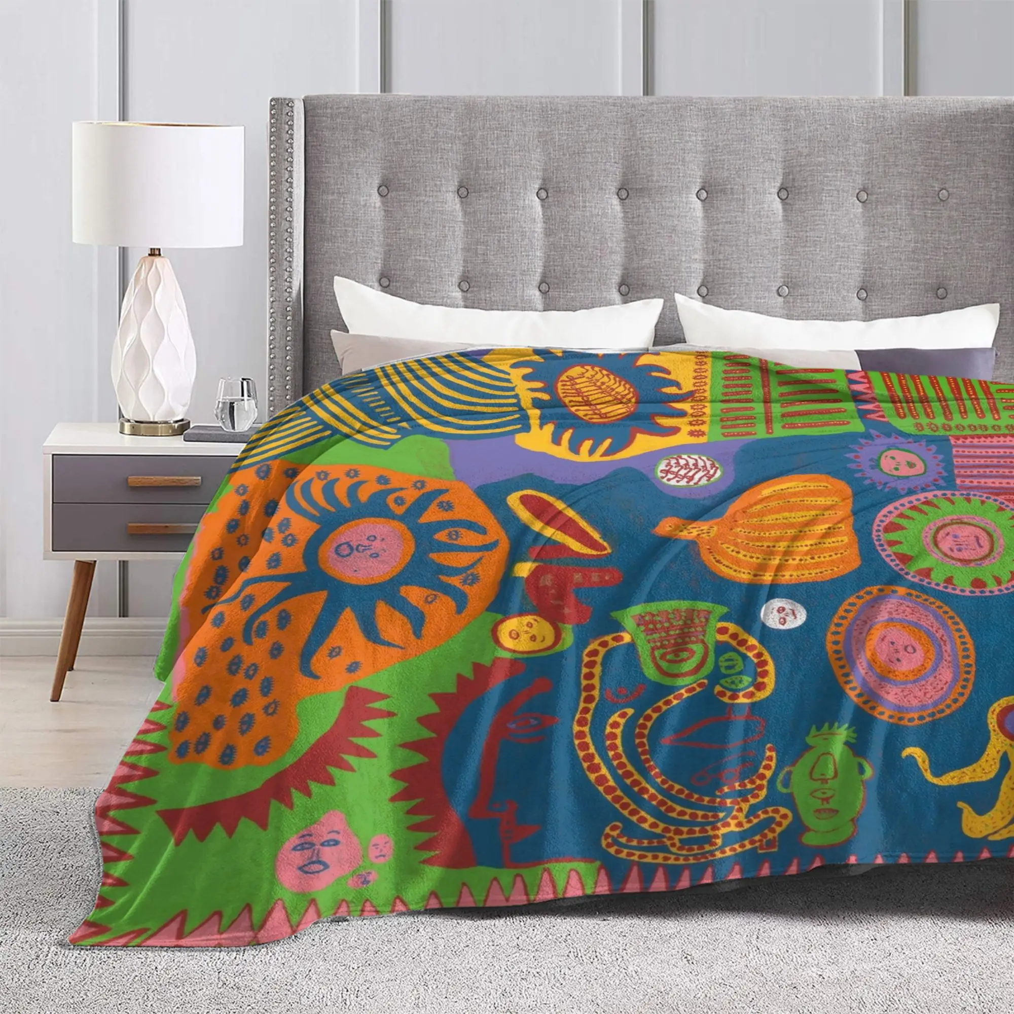 Pumpkin Abstract Yayoi Kusama Blankets Abstract Polka RIP Flannel Throw Blanket Summer Air Conditioning Decoration Bedspreads