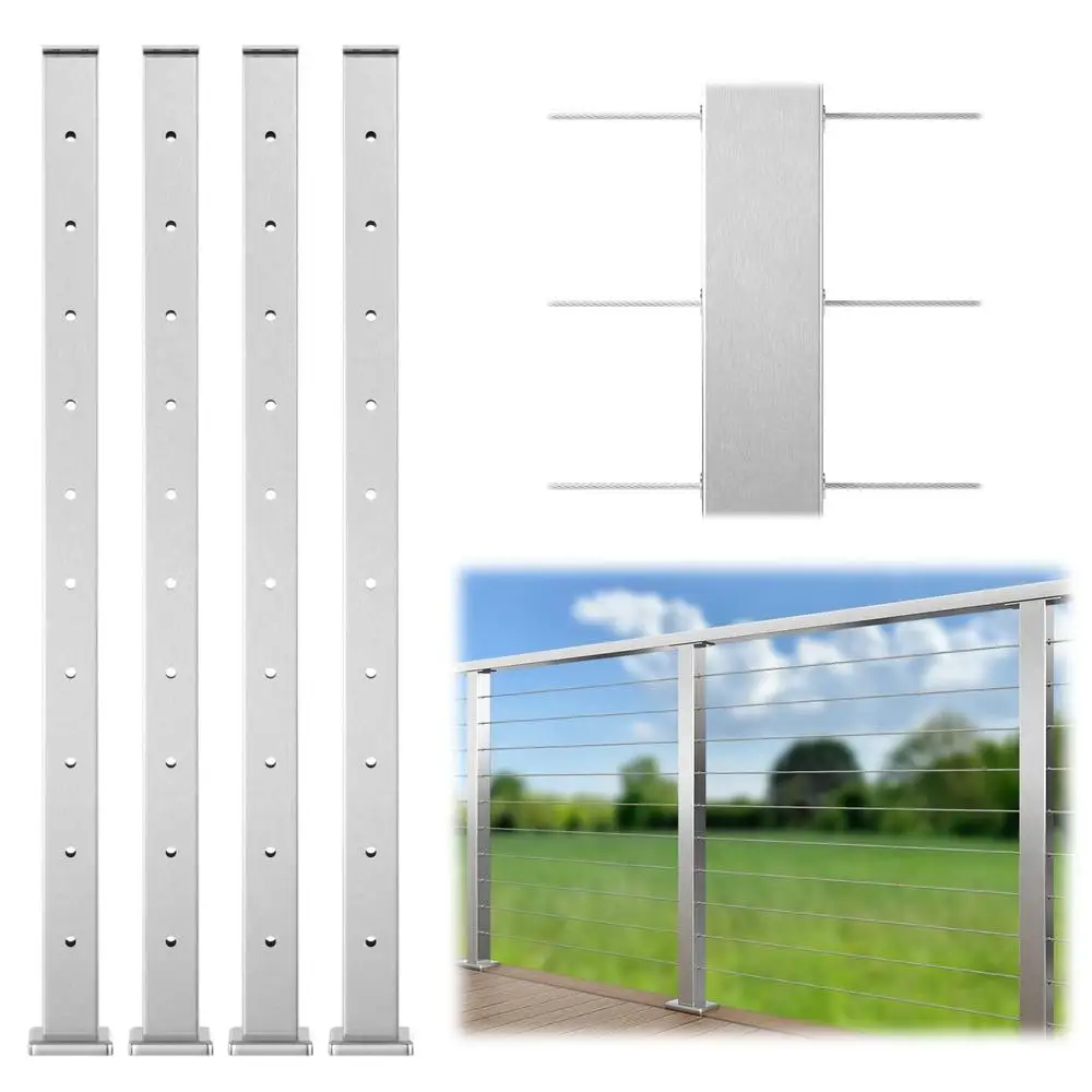 Stainless Steel Cable Railing Post Kit 36