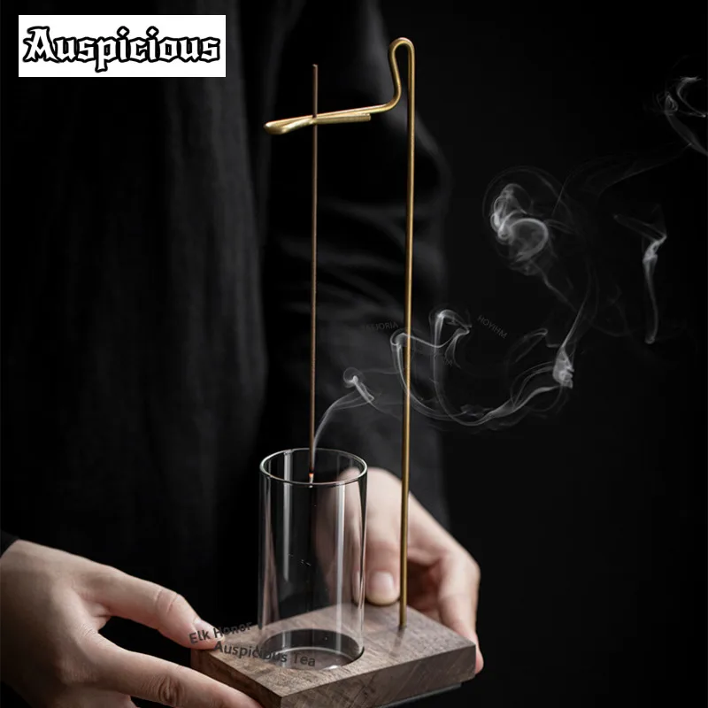 ZAEYORIA Upside-down Incense Stick Creative Walnut Incense Burner Home Living Room Ornaments Sandalwood Agarwood Incense Base