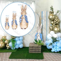 Accessoires de décoration de fête découpés de lapin bleu, décor d'éléphant, toile de fond de fête de premier anniversaire d'enfants, baby shower