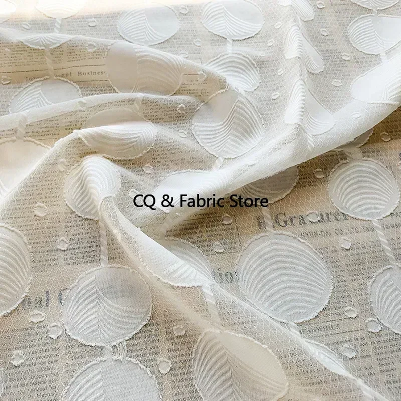 

Новая многоцветная шифоновая сетка в горошек, жаккардовая пряжа, ткань «сделай сам», женская рубашка, материал для шитья