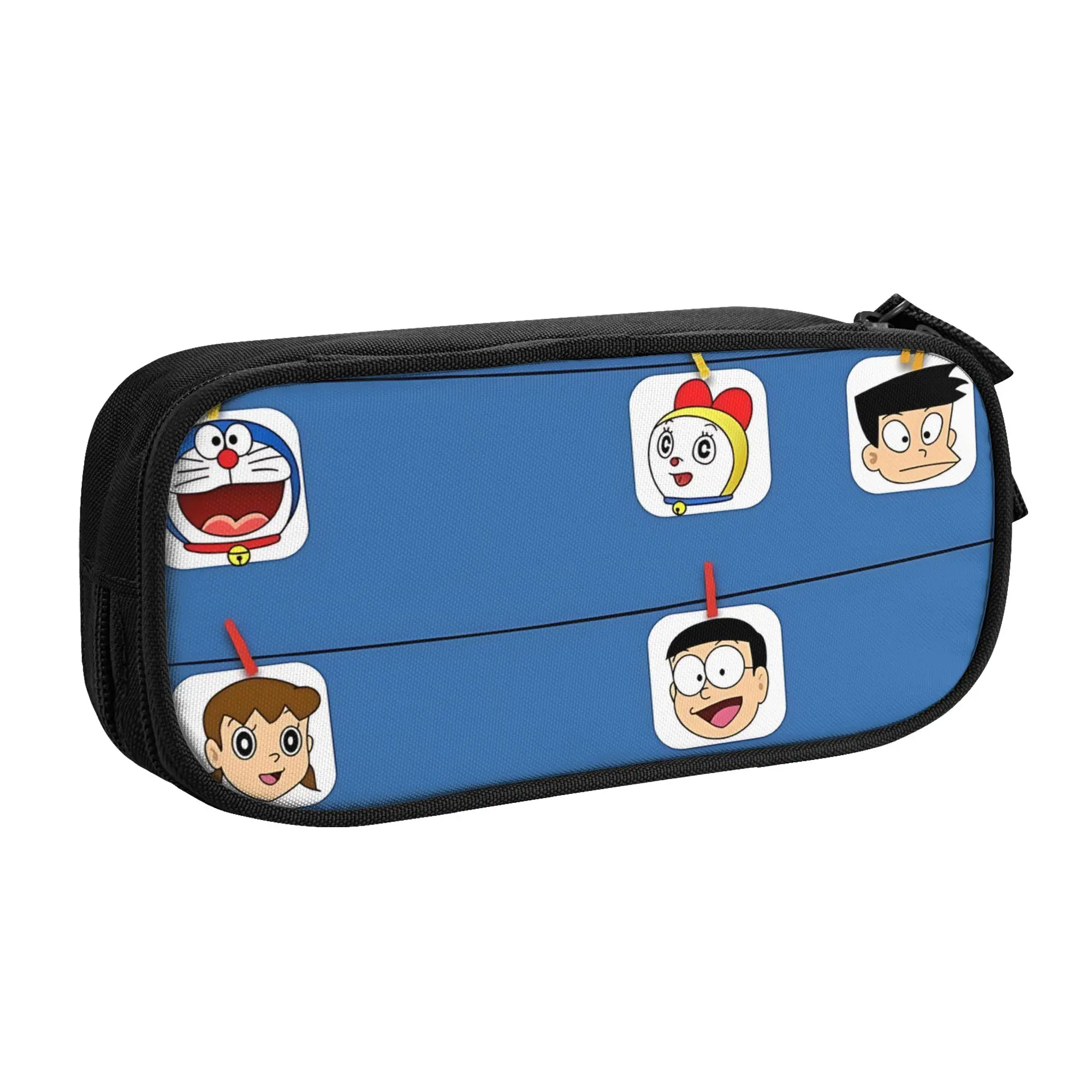

1 Piece Heads Pencil Case for Students Gifts Pen Box Pencil Bag Doraemon Stationery Supplies Pen Holder Bag