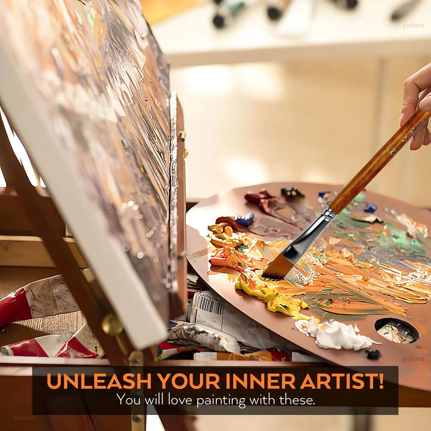 각진 페인트 브러시 나일론 헤어 각진 수채화 페인트 브러시 세트 아크릴 수채화 구아슈 잉크 오일 및 온도