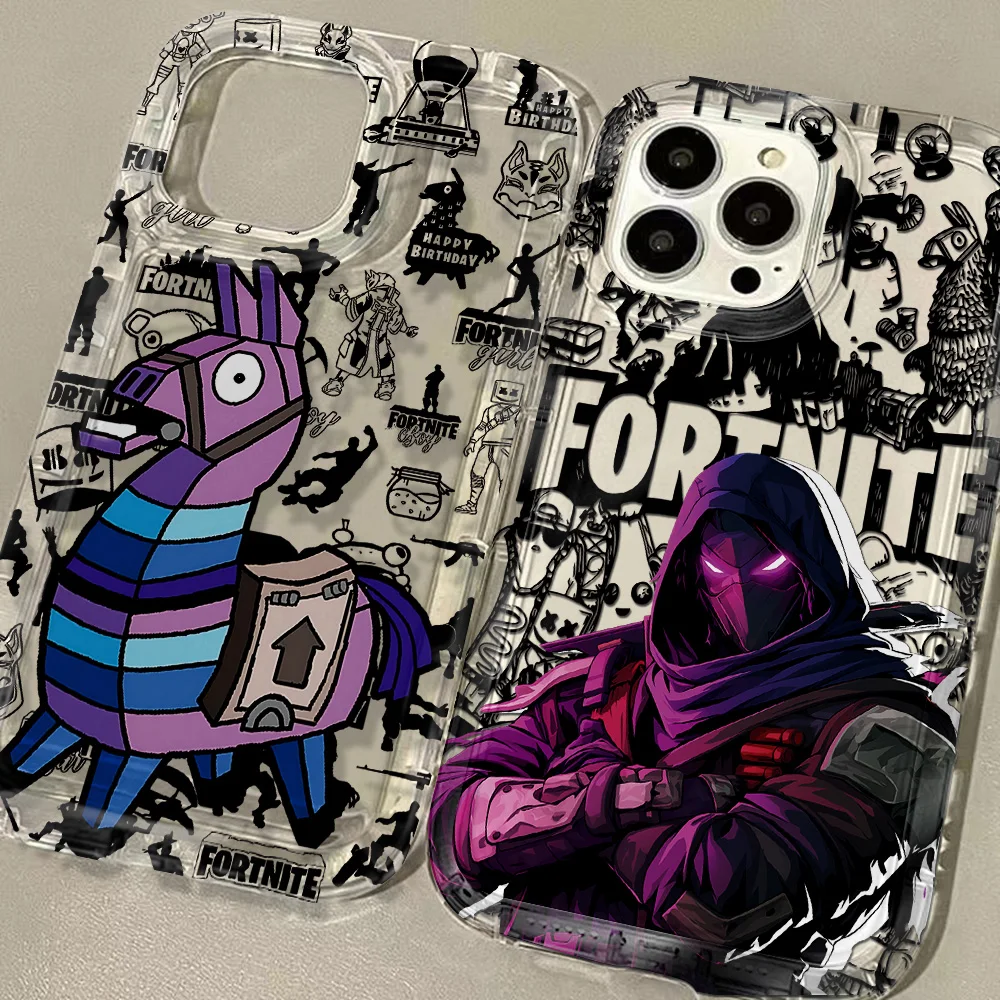 Cartoon Fortnites Game Phone Case For Samsung Galaxy S25 S24 S23 S22 S21 S20 S10 Note20 Note10 FE Ultra Plus 4G 5G Back Cover