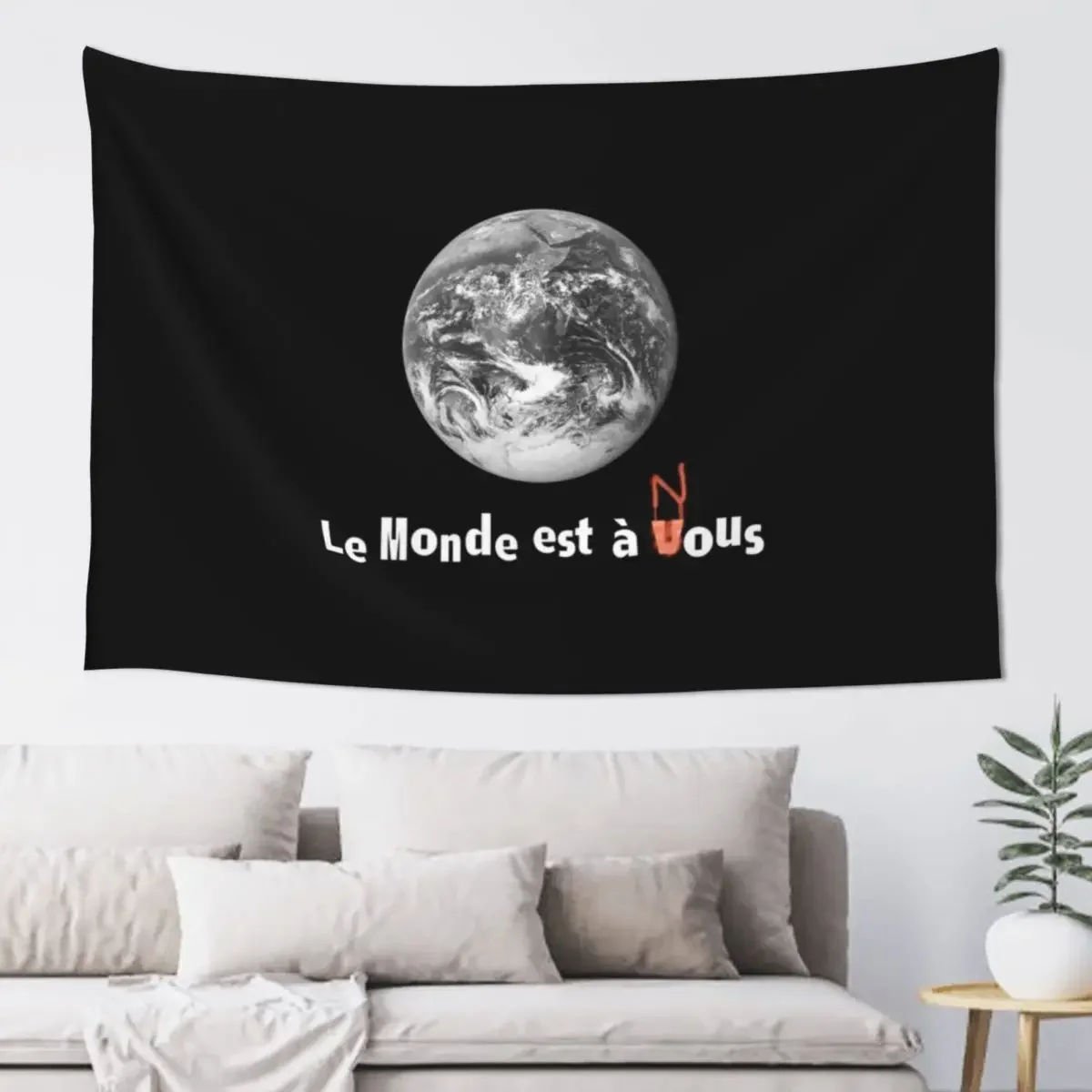 

Le Monde Est A Nous (La Haine) Tapestry Home Decorators Aesthetic Room Decor Tapestry
