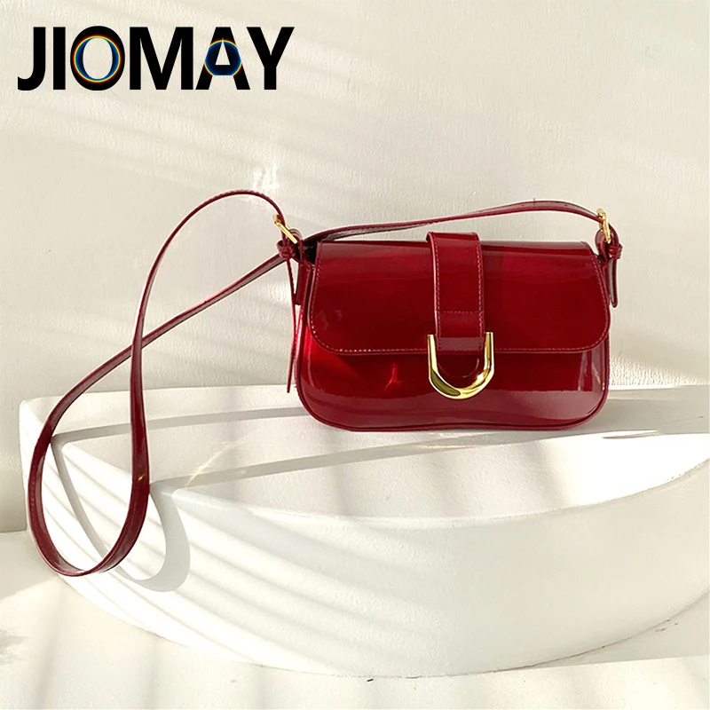 JIOMAY New Design Fashion Shoulder Bag Luxury Designer Handbags High Quality PU Leather Purses For Women Solid Color Handbags