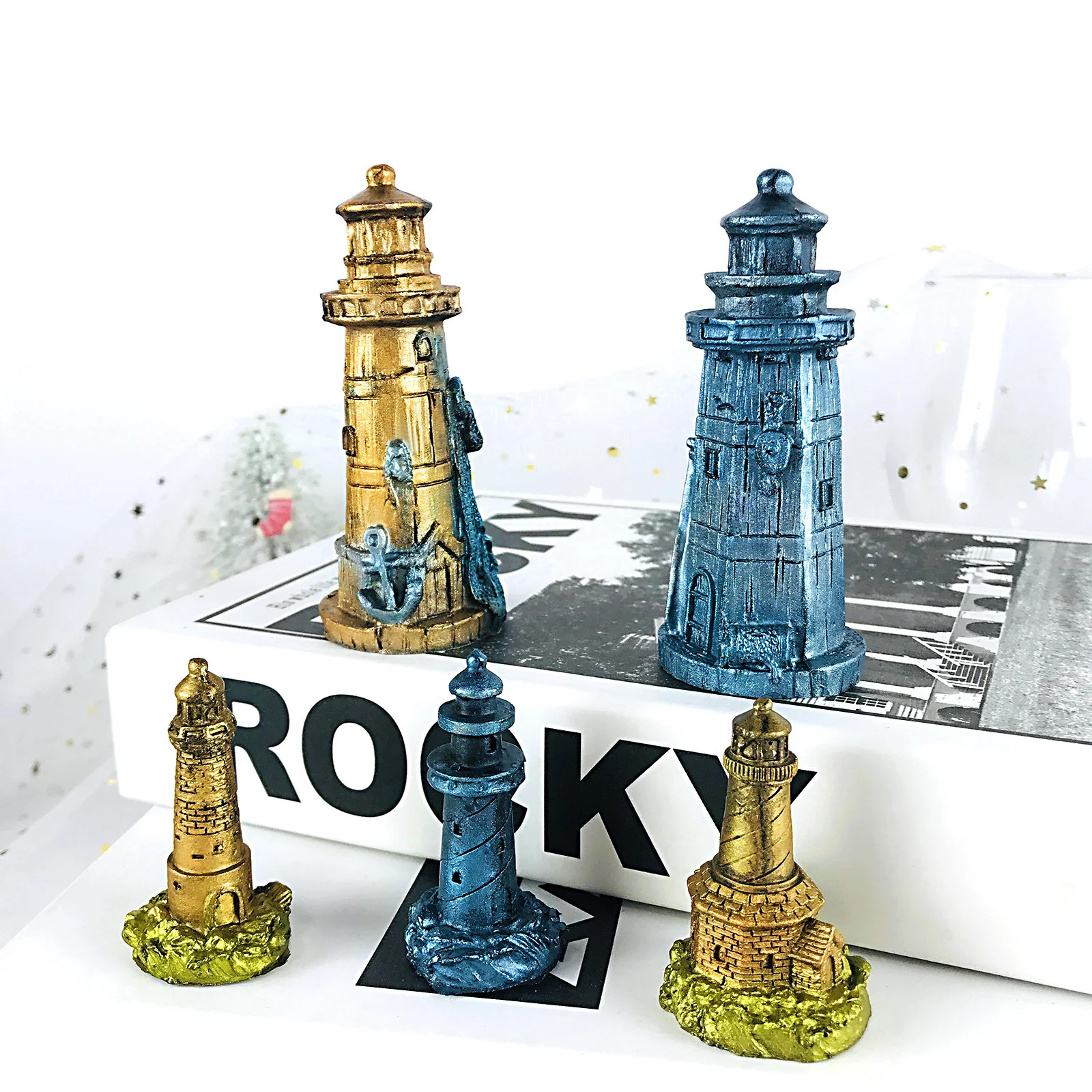 3D Lighthouse Shape Silicone Mold Scented Candle Soap Resin Mould Home Table Decor Tower Ornament Handicraft Gift Making Tools