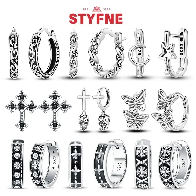 

925 Silver Original Dragonfly Stud Earrings for Women Hoop Earrings Silver Fine Jewelry for Party Wedding Engagemen Gifts