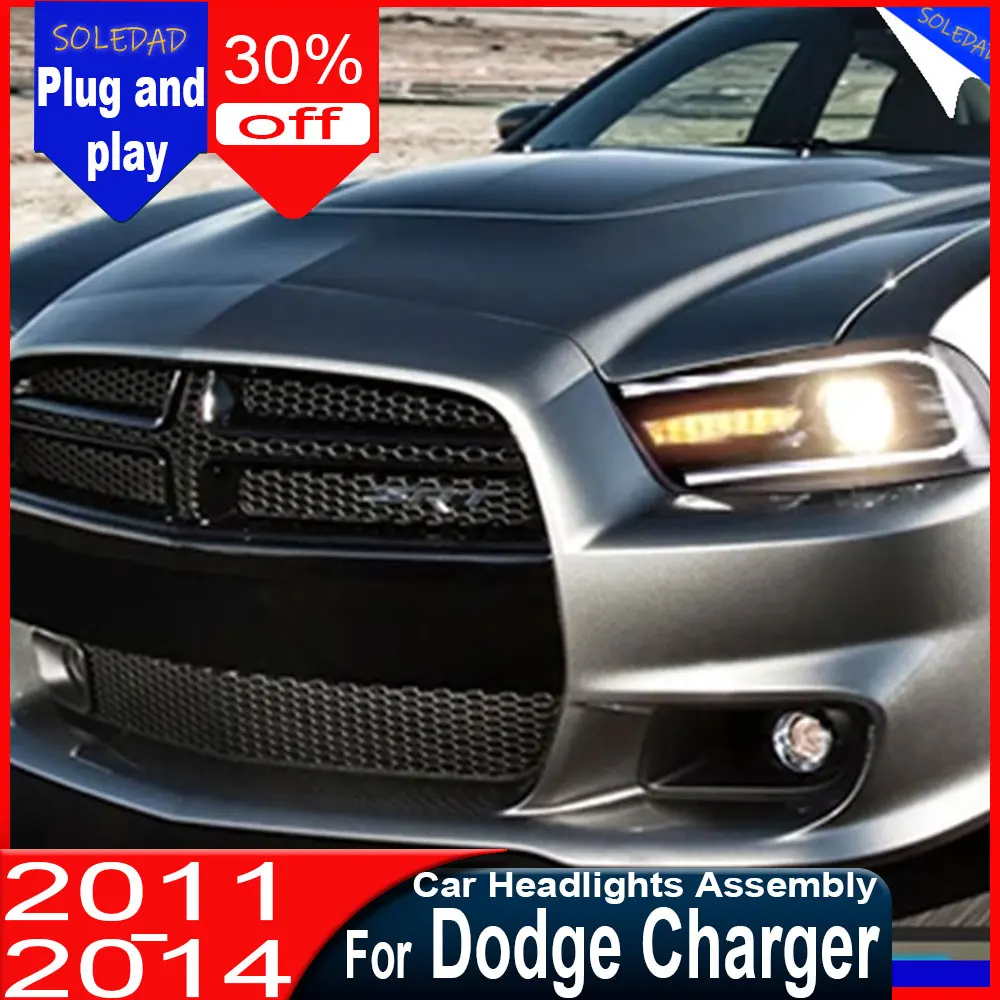 

for Dodge Charger 2011-2014 Charger LED Headlamp Projector Lens Auto Headlights Accessories Plug and play