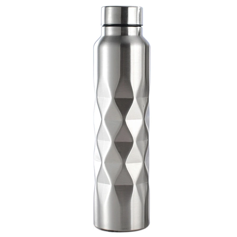 Bouteille d'eau en acier inoxydable à paroi unique, bouteille de bière portable HI, bouteille de sport de gym, 1000ml