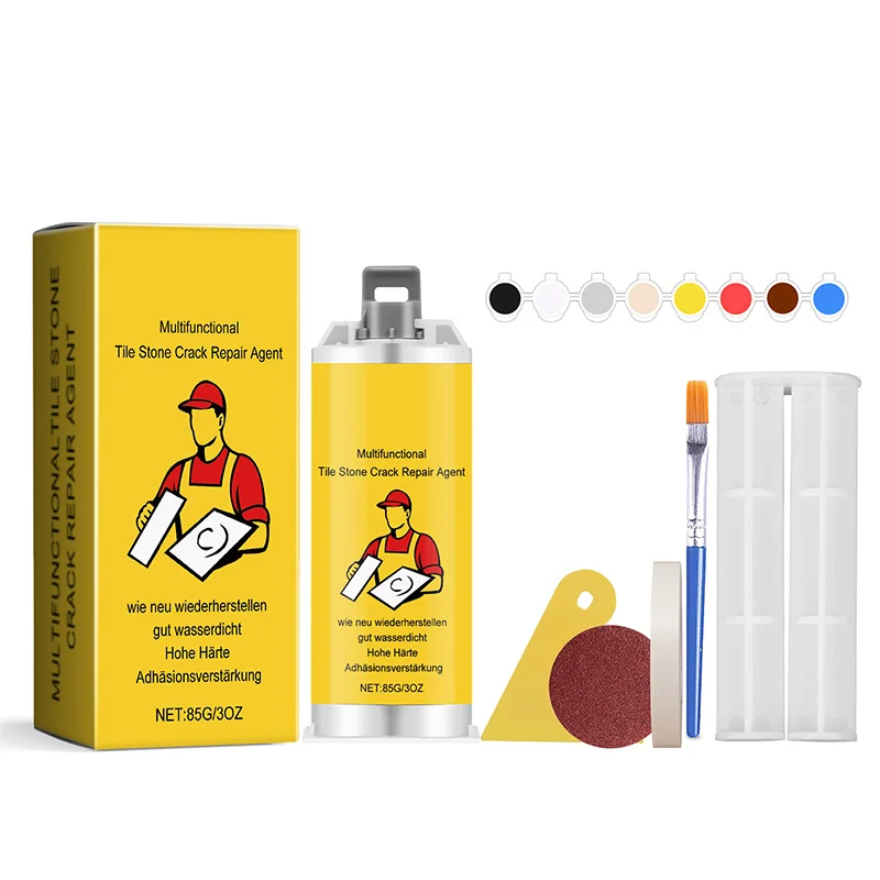Multifuncional Tile Stone Crack Repair Kit Super Adhesive Tools Fix Tub Chips e Rachaduras Pia Porcelana Granito Mármore Fix