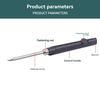 A73P SH72 65W Mini Electric Soldering Iron Adjustable Temperature Portable Soldering Station with B2 Round Head