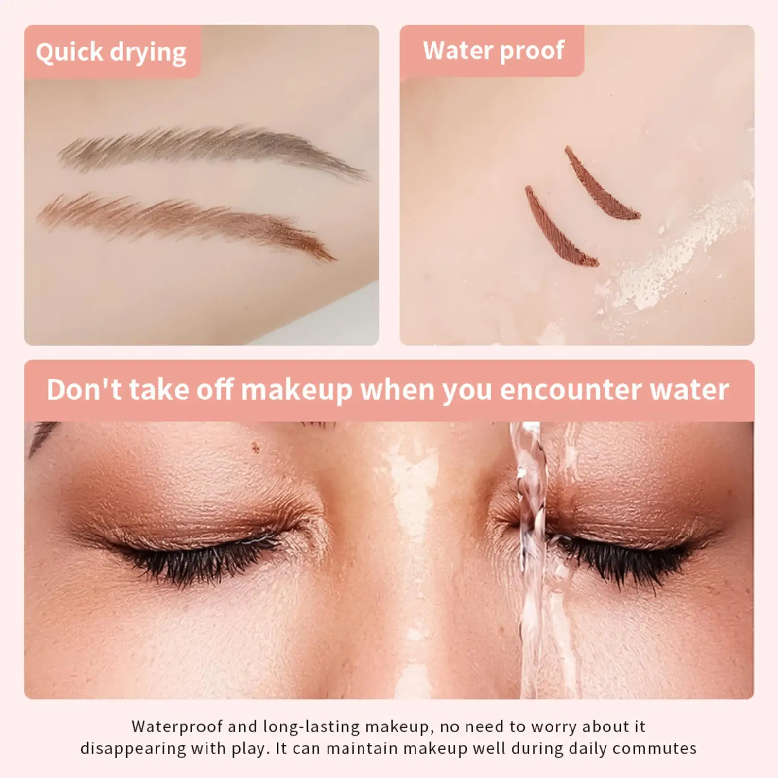 Waterproof Double Wing Integrated Eyeliner Stamp Sweat Proof & Long Lasting Easy to Use for Beginners Lazy Makeup Stencil view 4