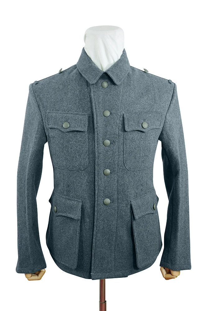 GUWM-015 WWII German M42 Elite EM Italian Field Wool tunic Feldbluse blue green grey