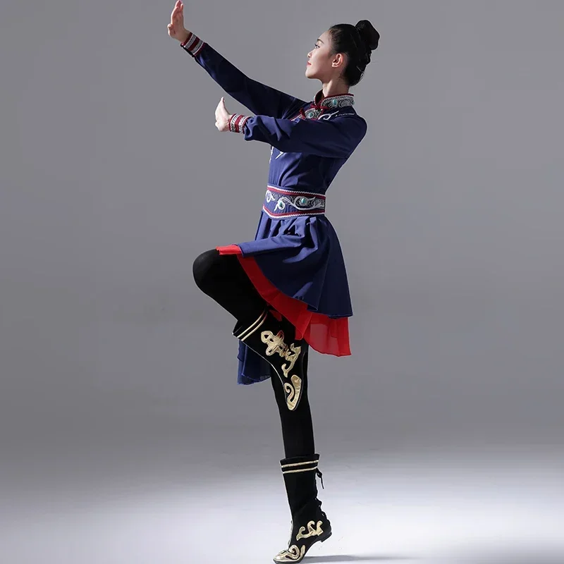 Mongolian Dance Costume Traditional Costume Female National Dance Tibetan PracticeClothesMongolian AncientYangko Dance