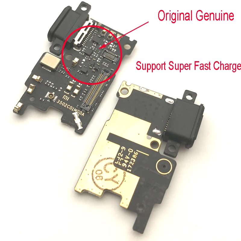 5PCS Original Genuine Dock Connector Charging Port Flex Cable For Xiaomi Mi 6 Mi6 USB Charging Port Charger Board Repair Parts