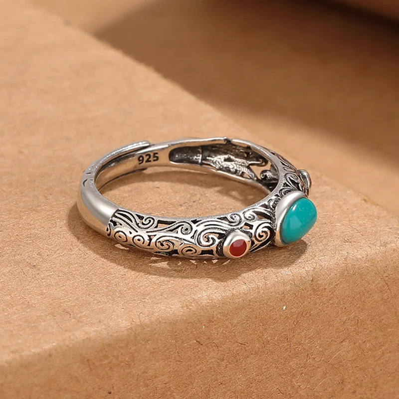 Neuer Ring aus 925er-Sterlingsilber im Vintage-Stil für Damen, luxuriöser Hochzeitsschmuck, Verlobungs-Charm, modisch, hochwertig, Party- und Urlaubsgeschenke – Detail 1