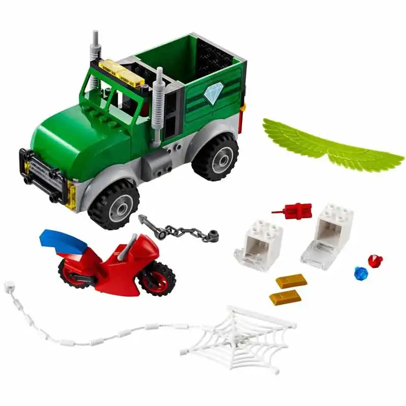 Spider Hero Vulture Trucker Robbery 76147 Movie Building Model 93pcs Building Block Toy Children's Holiday Christmas Gift