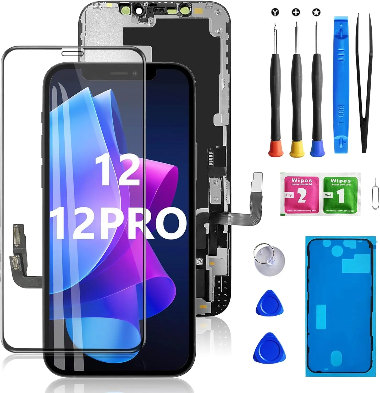 

Замена экрана для iPhone 12/12 Pro, 6,1 дюйма, сенсорный ЖК-дисплей 3D Touch, передний дисплей