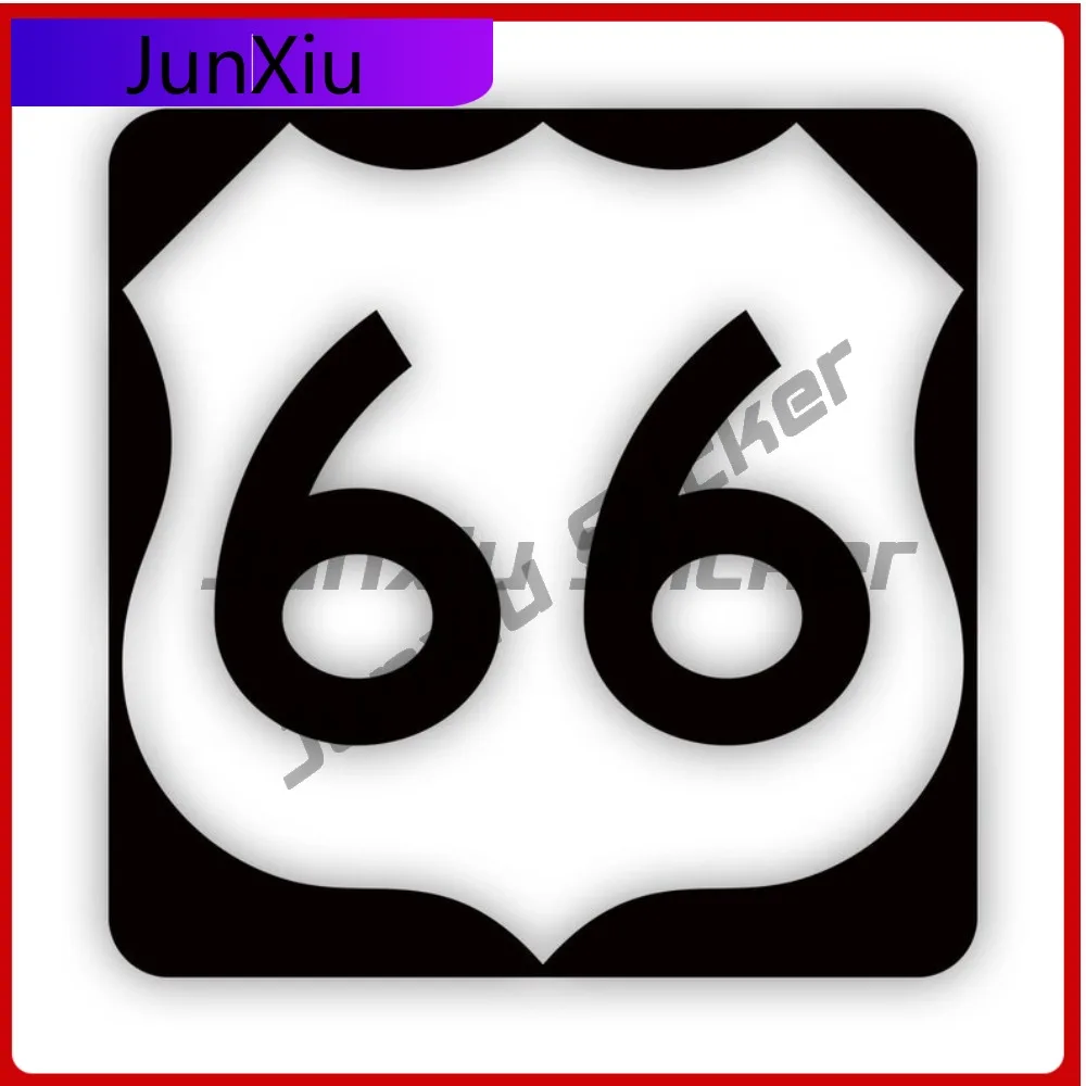 

Us Route 66 Scratch Resistant Waterproof Racing For Helmet Truck Rear Windshield Self Adhesive No Residue Decal Funny Fade