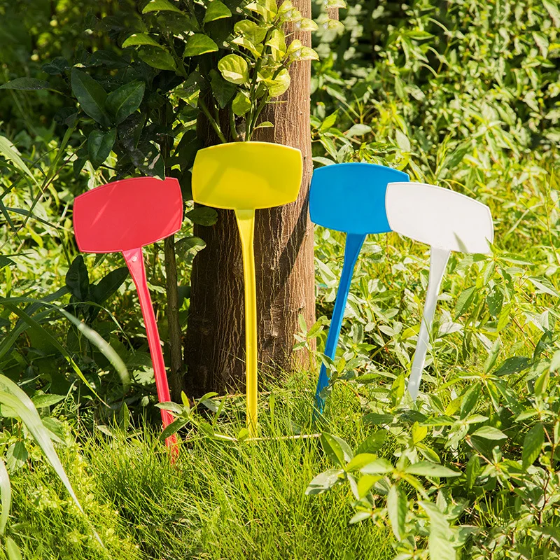 Hight Marcadores Planta Plástica, T-Type Upset Tags, Nursery Sinais Etiquetas, Inclinado Plane Marker, ornamento do jardim, 30cm, 50pcs